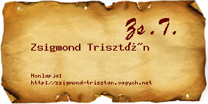 Zsigmond Trisztán névjegykártya